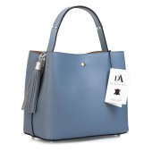 Geanta dama din piele naturala DiAmanti Lara Albastru Denim